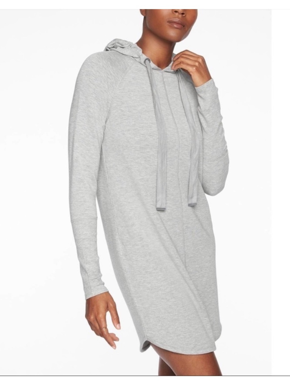 Athleta Women’s Solitude Hoodie Sweatshirt Dress Gray Size Small